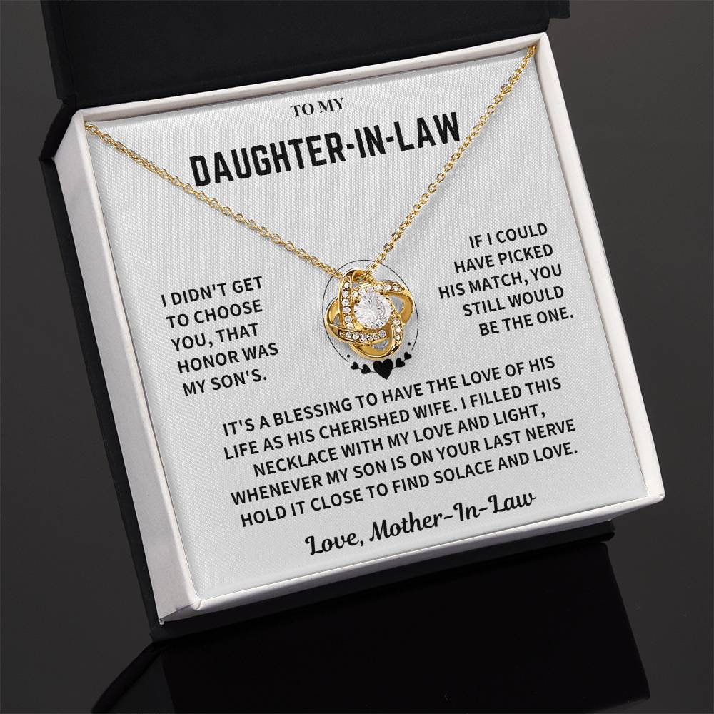 Daughter-in-Law Gift-Love Knot Necklace Jewelry