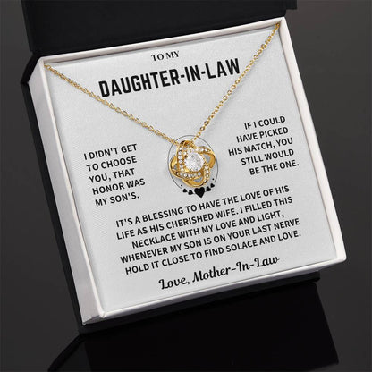 Daughter-in-Law Gift-Love Knot Necklace Jewelry