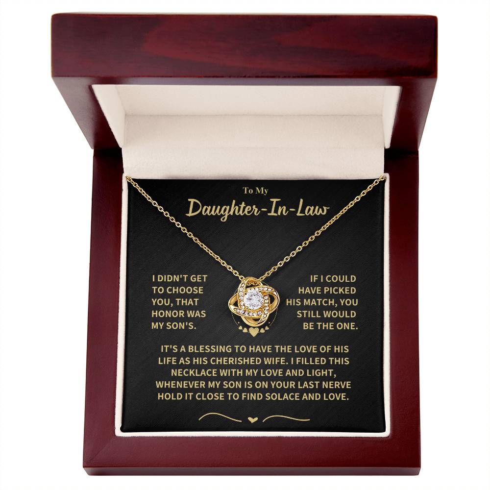 Daughter-in-Law Gift-Love Knot Necklace Jewelry