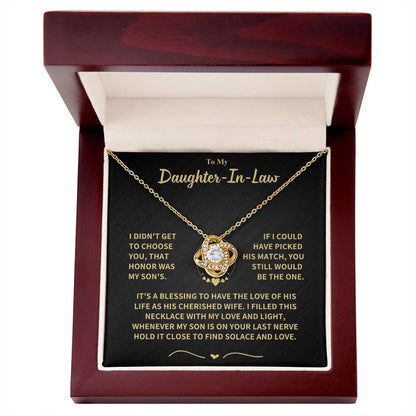 Daughter-in-Law Gift-Love Knot Necklace Jewelry