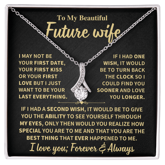 Future Wife Gift "Forever & Always",Alluring Beauty Necklace Jewelry
