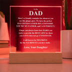 Gift For Dad, From Daughter- "I Am Perfect" Jewelry