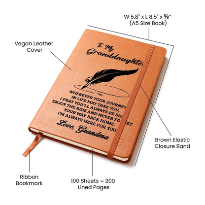 Granddaughter Gift From Grandma, "Never Forget", Graphic Journal Jewelry