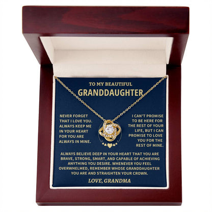 Granddaughter Gift, From Grandma, "Never Forget That I Love You" Jewelry