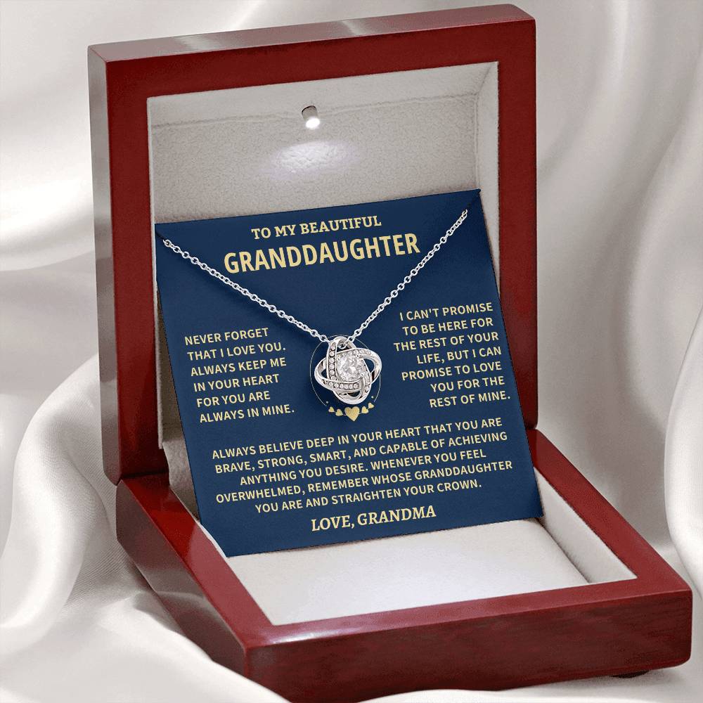 Granddaughter Gift, From Grandma, "Never Forget That I Love You" Jewelry