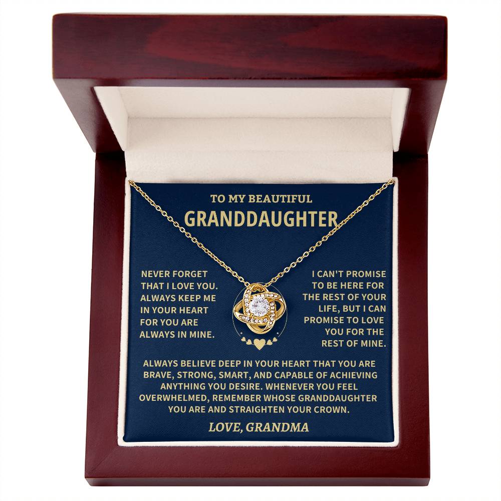 Granddaughter Gift, From Grandma, "Never Forget That I Love You" Jewelry