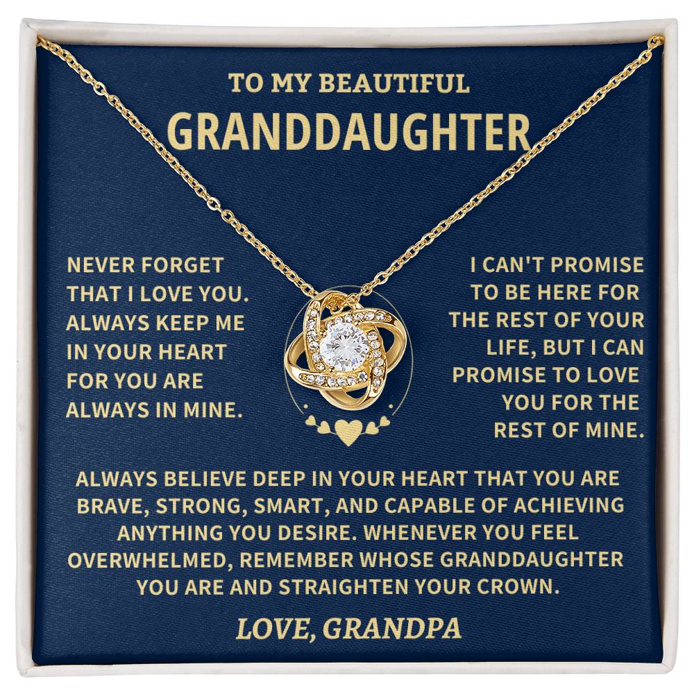 Granddaughter Gift, From Grandpa, ''Believe In Yourself'' Jewelry