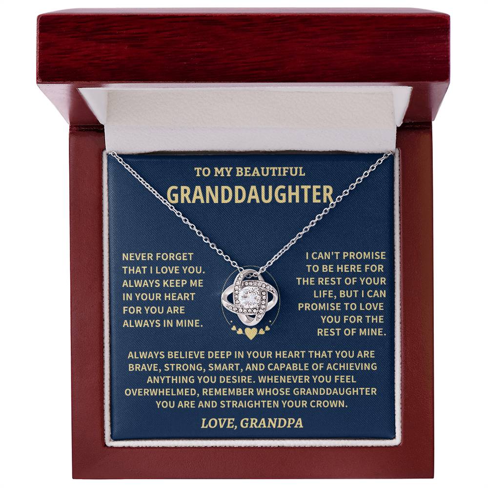 Granddaughter Gift, From Grandpa, ''Believe In Yourself'' Jewelry