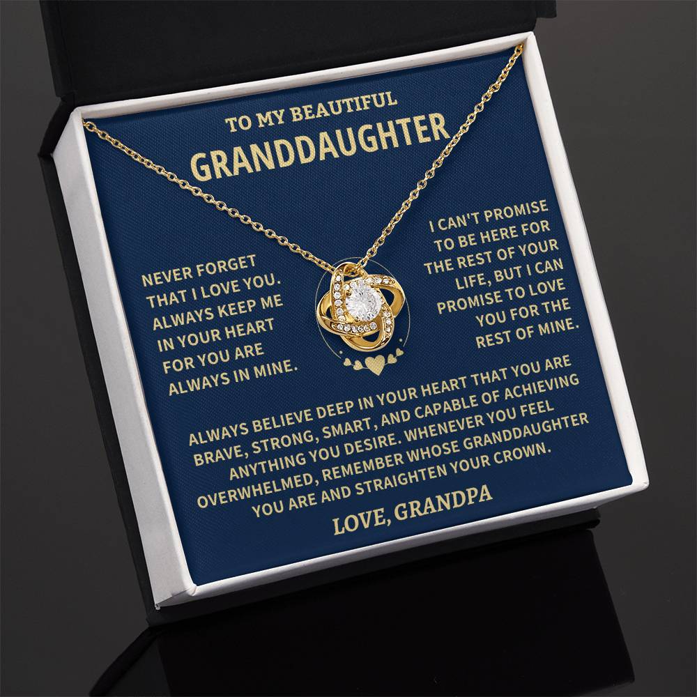 Granddaughter Gift, From Grandpa, ''Believe In Yourself'' Jewelry