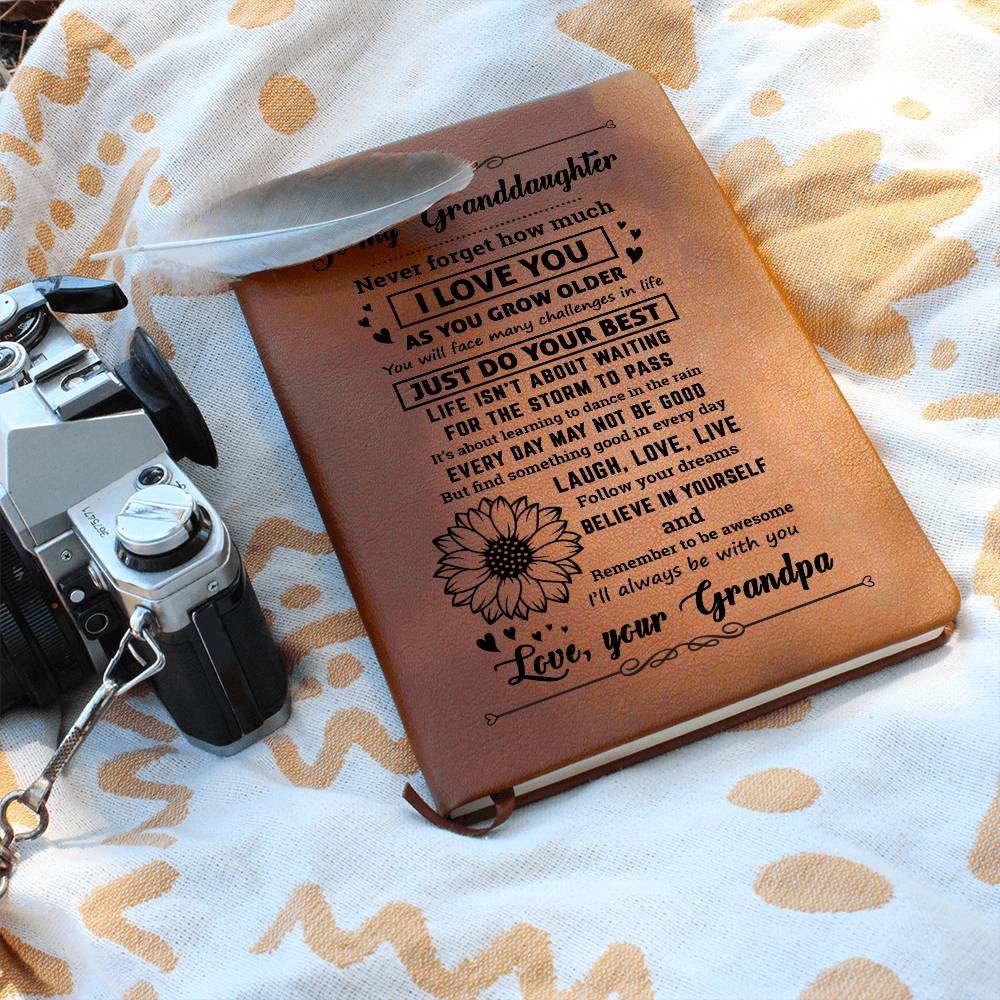 Granddaughter Gift From Grandpa, "Believe In Yourself", Graphic Journal Jewelry