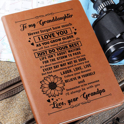 Granddaughter Gift From Grandpa, "Believe In Yourself", Graphic Journal Jewelry