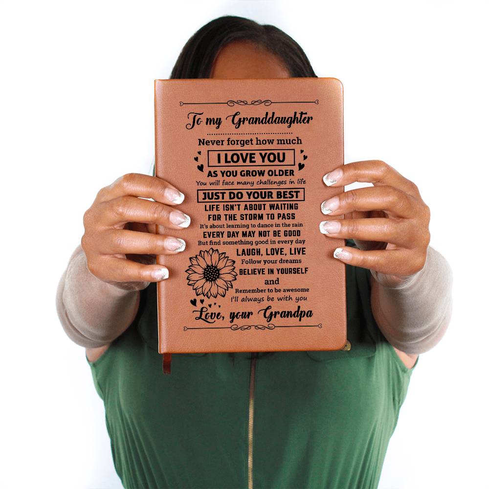 Granddaughter Gift From Grandpa, "Believe In Yourself", Graphic Journal Jewelry