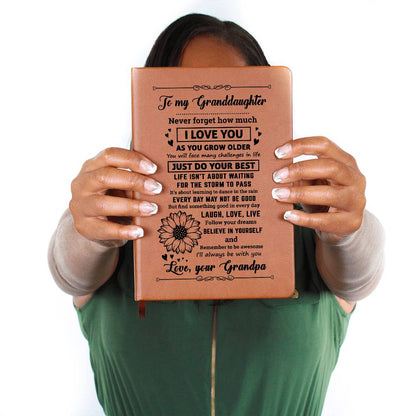 Granddaughter Gift From Grandpa, "Believe In Yourself", Graphic Journal Jewelry