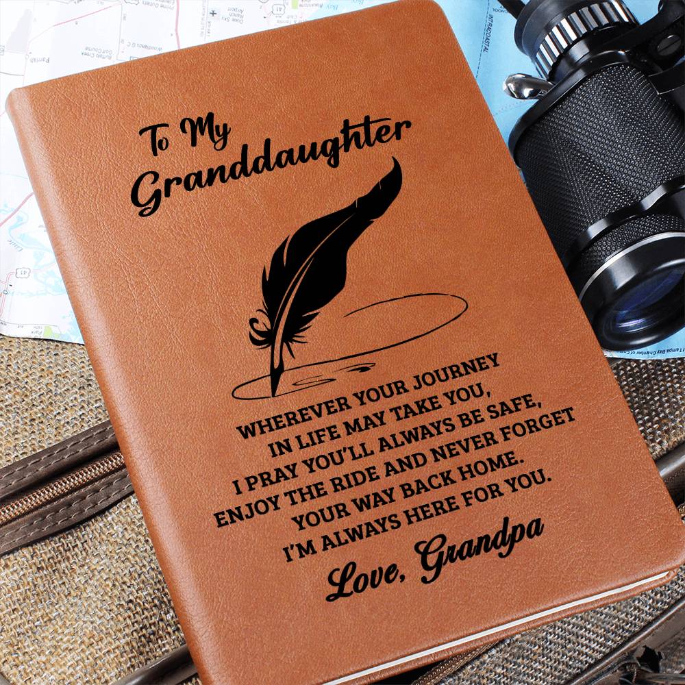 Granddaughter Gift From Grandpa, "Never Forget", Graphic Journal Jewelry