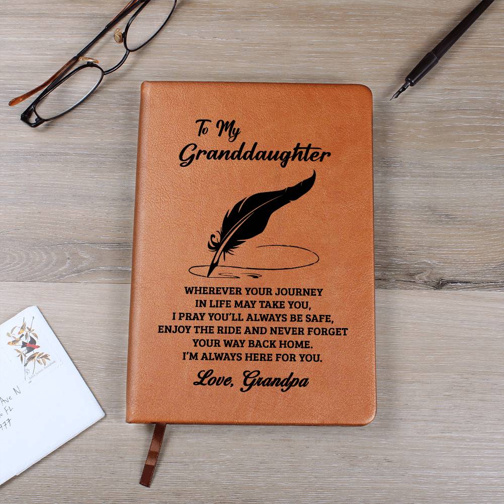 Granddaughter Gift From Grandpa, "Never Forget", Graphic Journal Jewelry