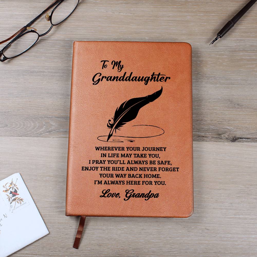 Granddaughter Gift From Grandpa, "Never Forget", Graphic Journal Jewelry