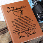 Granddaughter Gift From Grandpa, "Proud Of You", Graphic Journal Jewelry