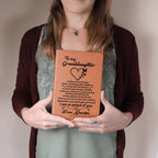 Granddaughter Gift From Grandpa, "Proud Of You", Graphic Journal Jewelry