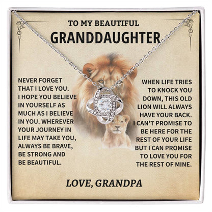 Granddaughter Gift-Never Forget-From Grandpa Jewelry