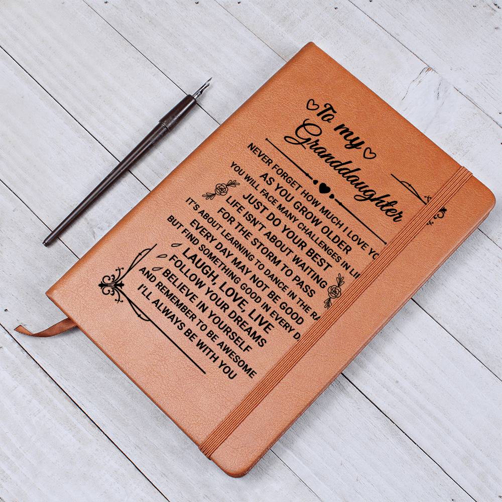 Granddaughter-leather Journal Jewelry