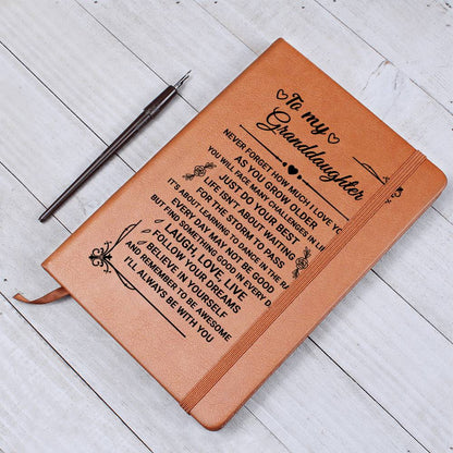 Granddaughter-leather Journal Jewelry