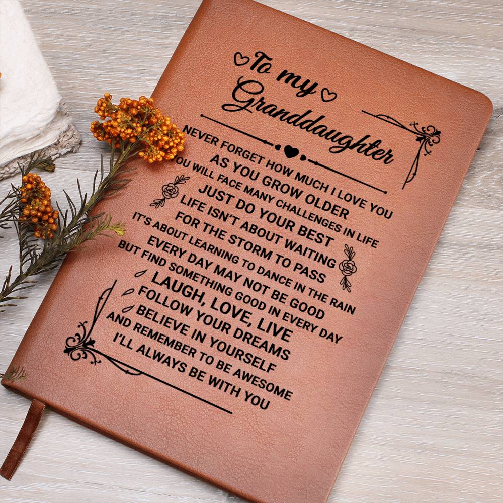 Granddaughter-leather Journal Jewelry