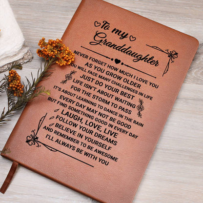 Granddaughter-leather Journal Jewelry