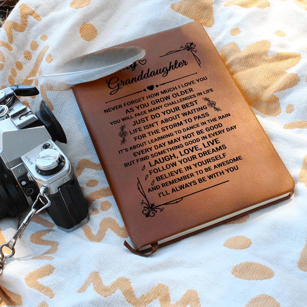 Granddaughter-leather Journal Jewelry