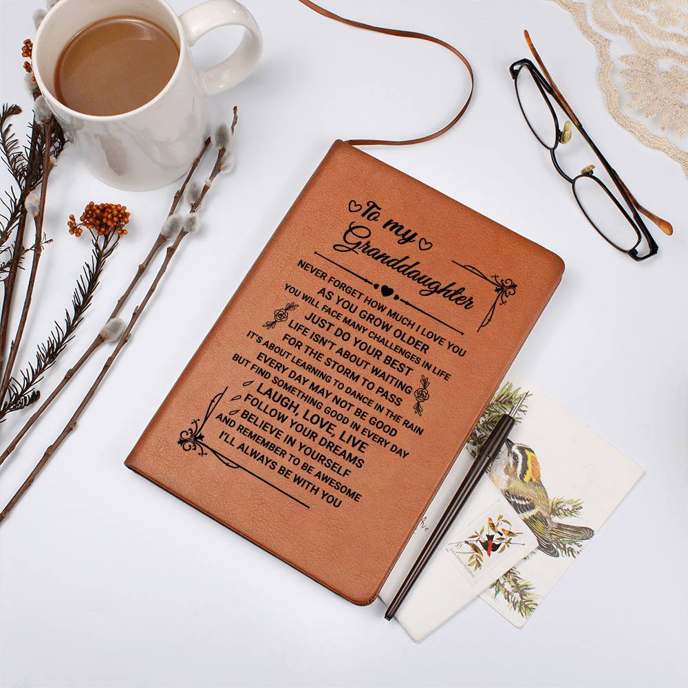 Granddaughter-leather Journal Jewelry