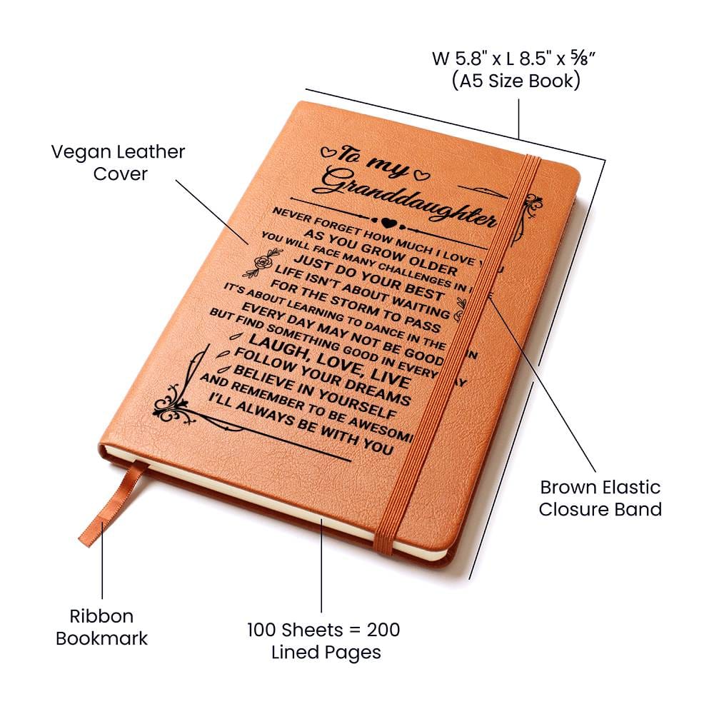 Granddaughter-leather Journal Jewelry