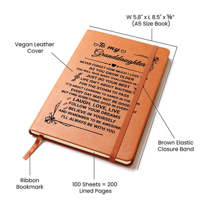 Granddaughter-leather Journal Jewelry