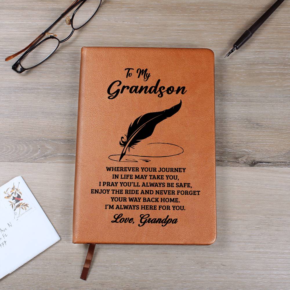 Grandson Gift From Grandpa, "Never Forget", Graphic Journal Jewelry