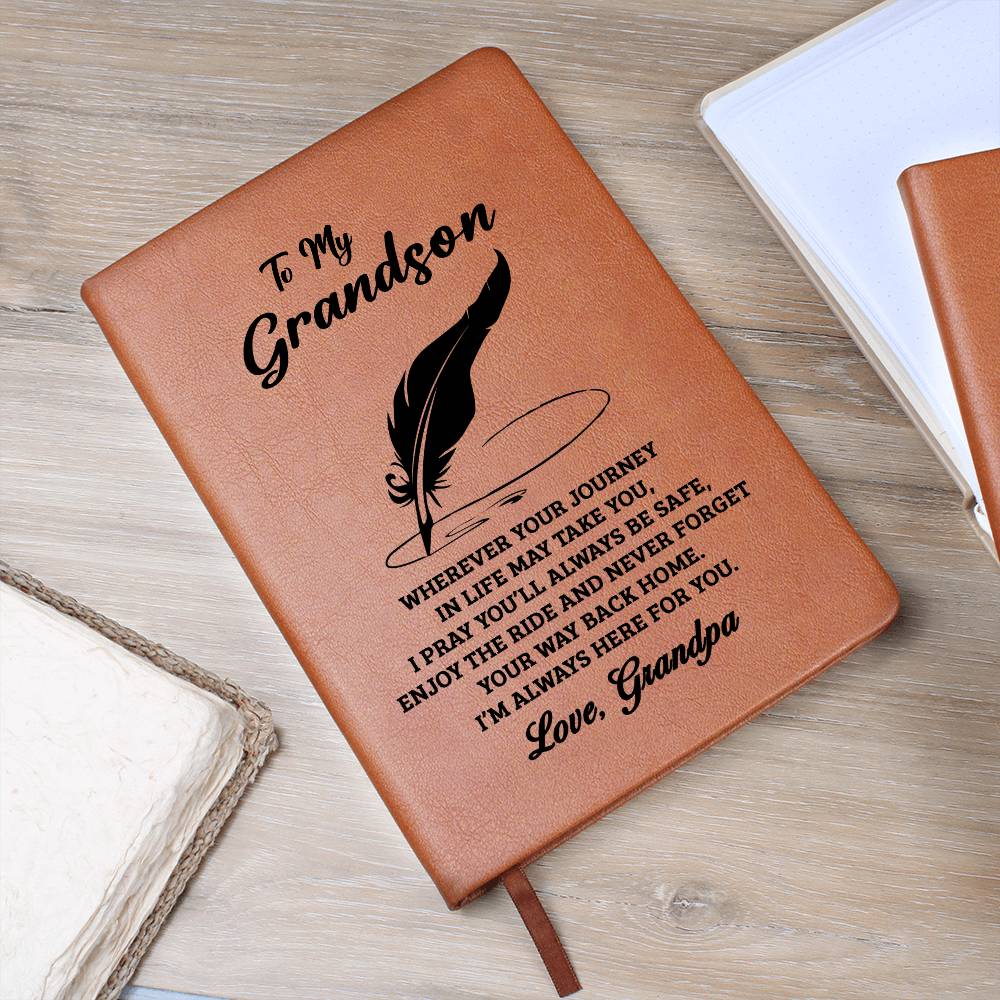 Grandson Gift From Grandpa, "Never Forget", Graphic Journal Jewelry