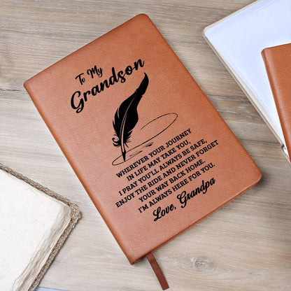 Grandson Gift From Grandpa, "Never Forget", Graphic Journal Jewelry