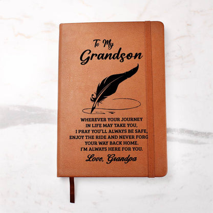 Grandson Gift From Grandpa, "Never Forget", Graphic Journal Jewelry