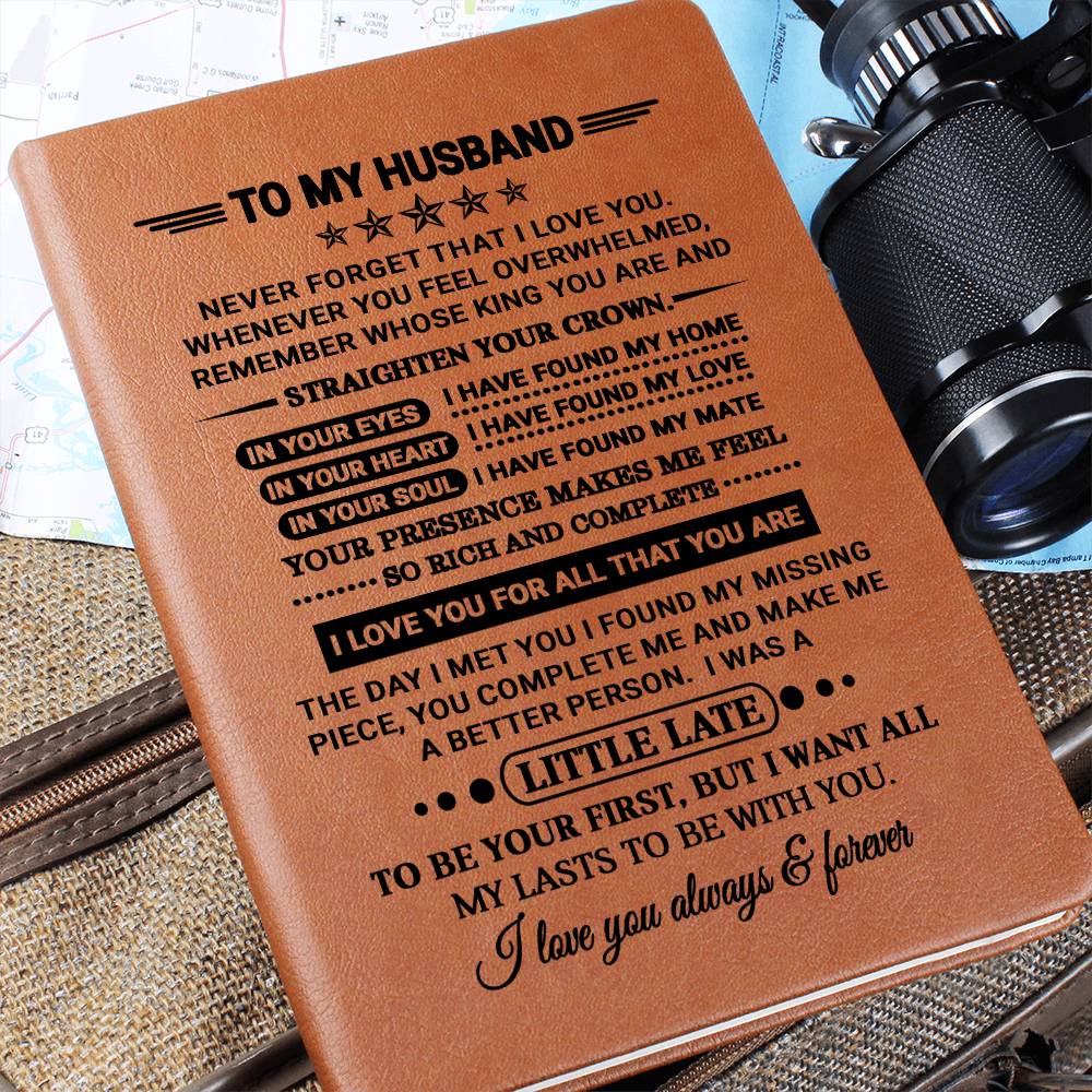 Husband Gift, "Straighten Your Crown", Graphic Journal Jewelry