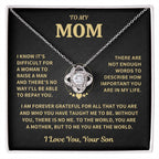 Mom Gift-Forever Grateful-From Son Jewelry