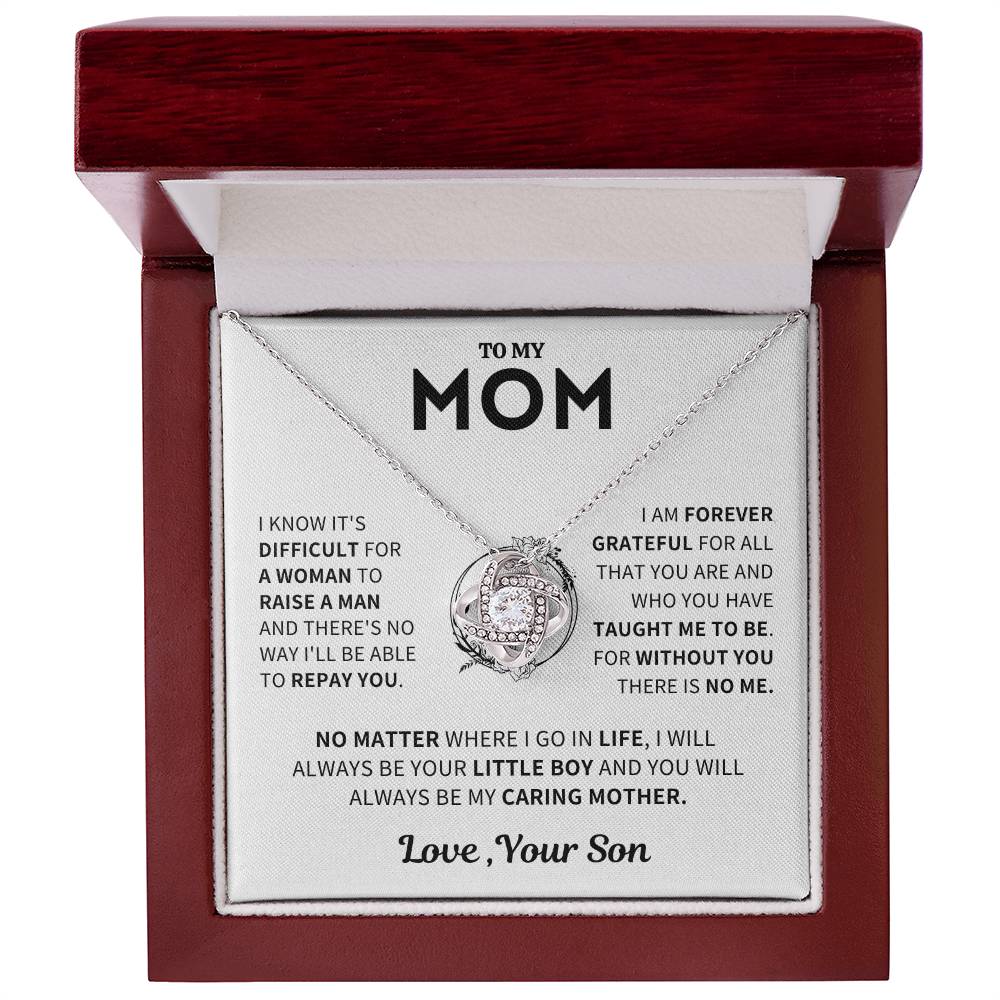 Mom Gift From Son- Forever Grateful Necklace Jewelry