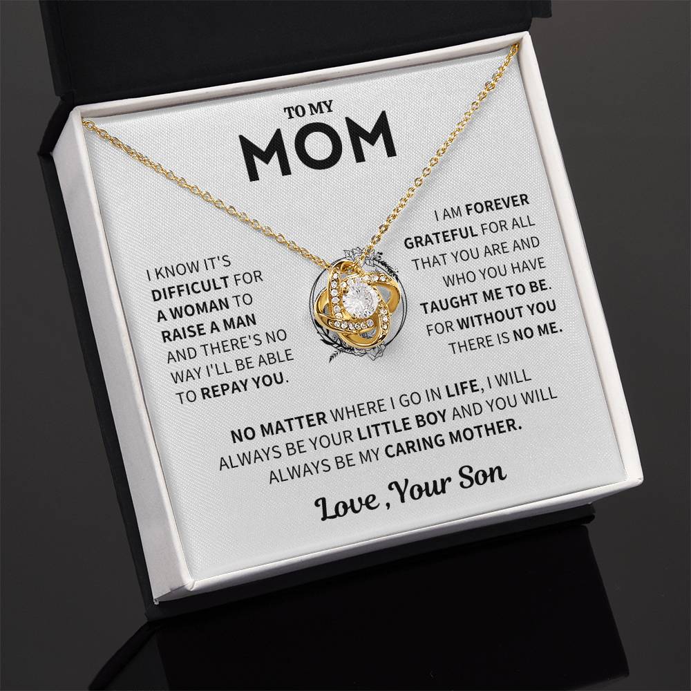 Mom Gift From Son- Forever Grateful Necklace Jewelry