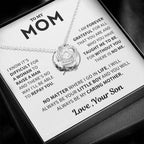 Mom Gift From Son- Forever Grateful Necklace Jewelry