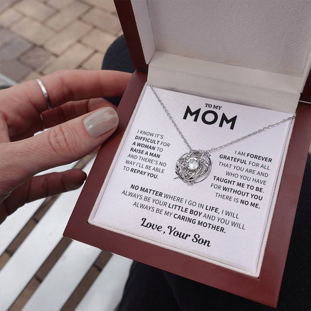 Mom Gift From Son- Forever Grateful Necklace Jewelry