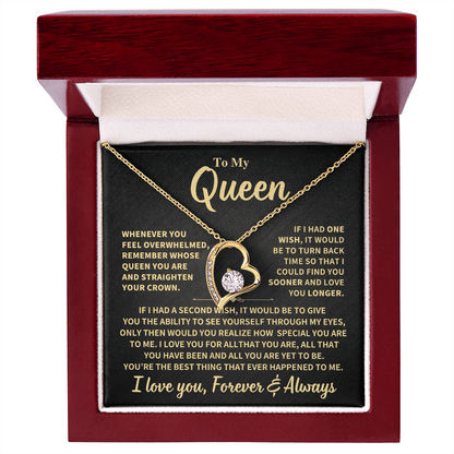My Queen Gift,"Forever & Always", Forever Love Necklace Jewelry