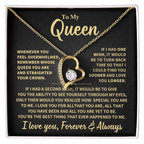 My Queen Gift,"Forever & Always", Forever Love Necklace Jewelry