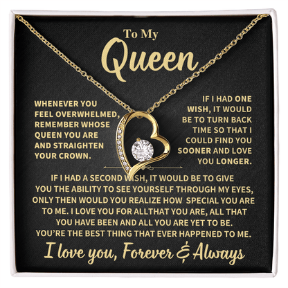 My Queen Gift,"Forever & Always", Forever Love Necklace Jewelry