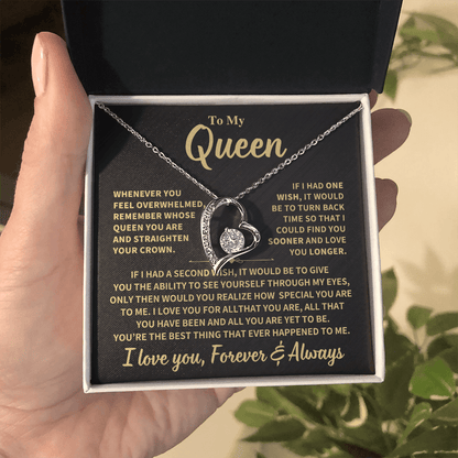My Queen Gift,"Forever & Always", Forever Love Necklace Jewelry
