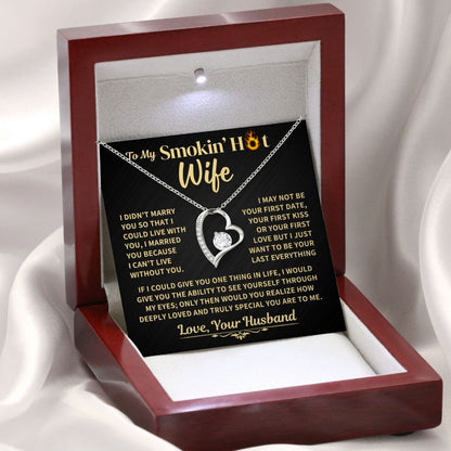 Necklace Gift For Wife, "Smokin Hot Wife" Jewelry