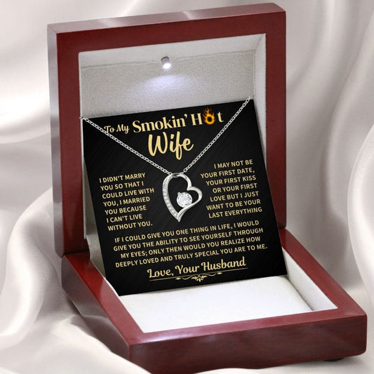 Necklace Gift For Wife, "Smokin Hot Wife" Jewelry