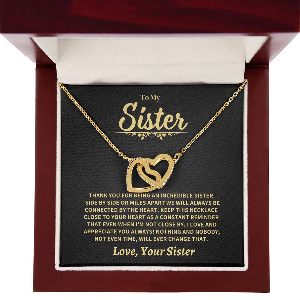Sister Gift-Connected By Heart Jewelry