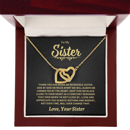 Sister Gift-Connected By Heart Jewelry