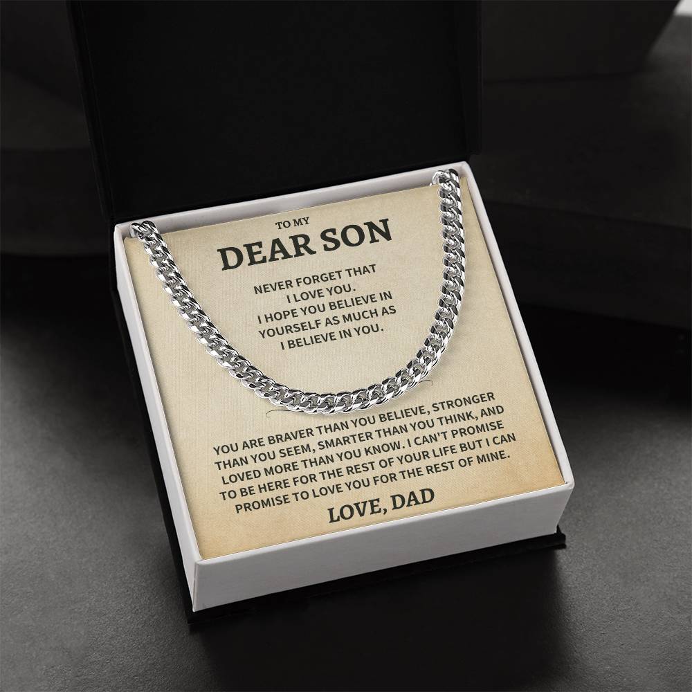 Son Gift-Believe In Yourself- From Dad Jewelry